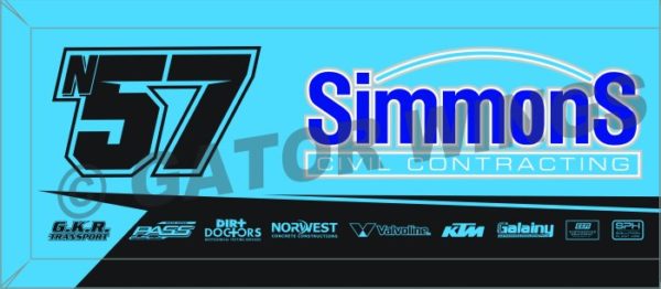 MDN57-1819 - 2018 Matt Dumesny n57 Simmons Civil Contracting Top Wing Panel